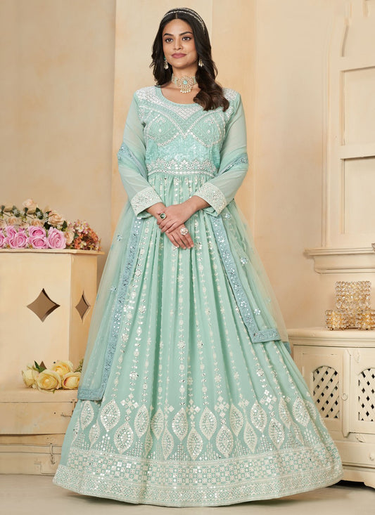 Faux Georgette Gown - G1340