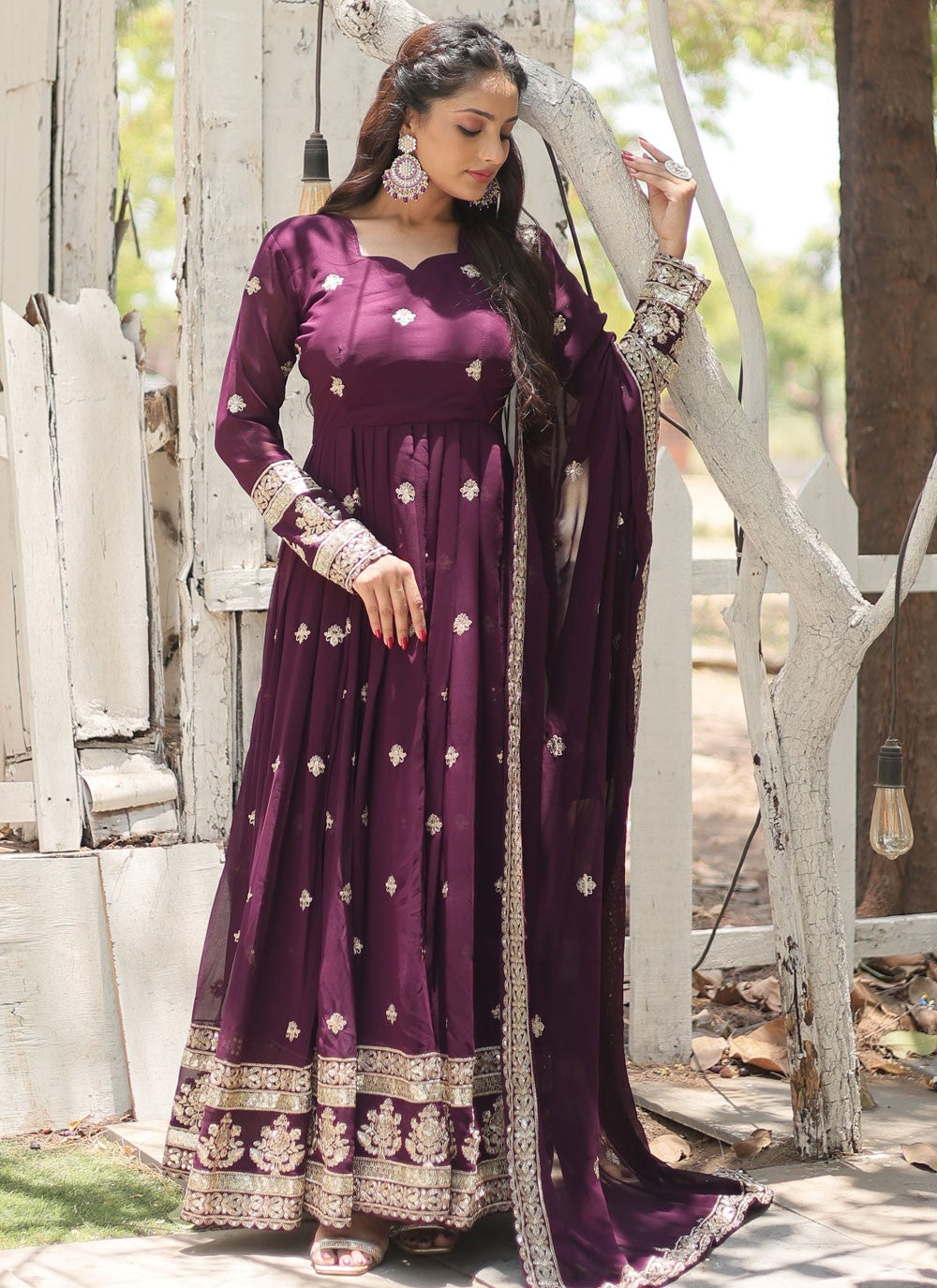 Faux Georgette Gown - G1569