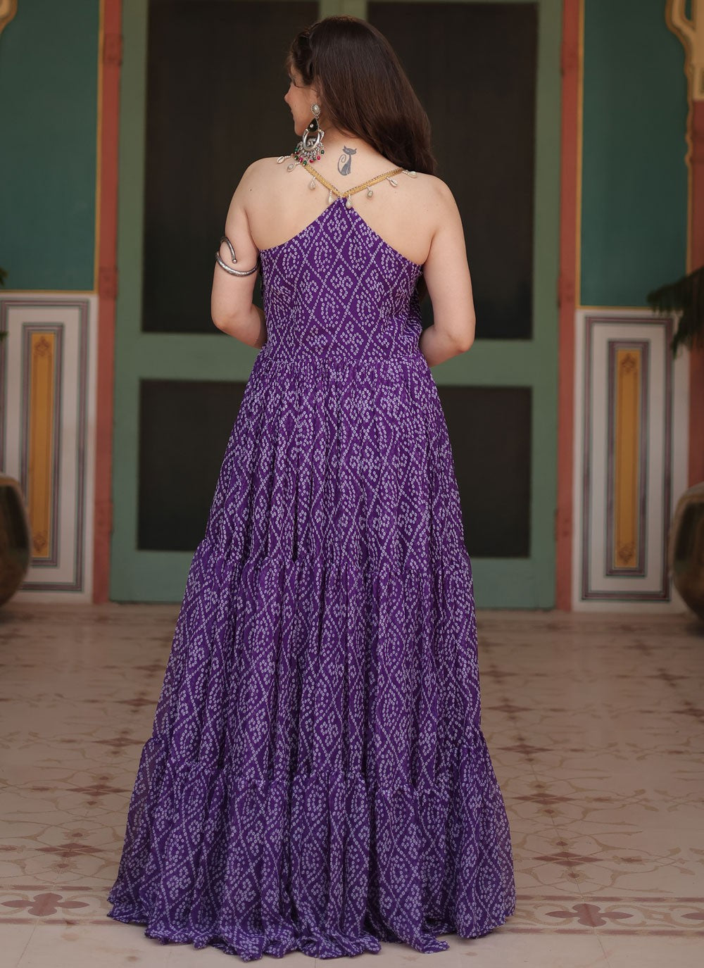 Faux Georgette Gown - G1543