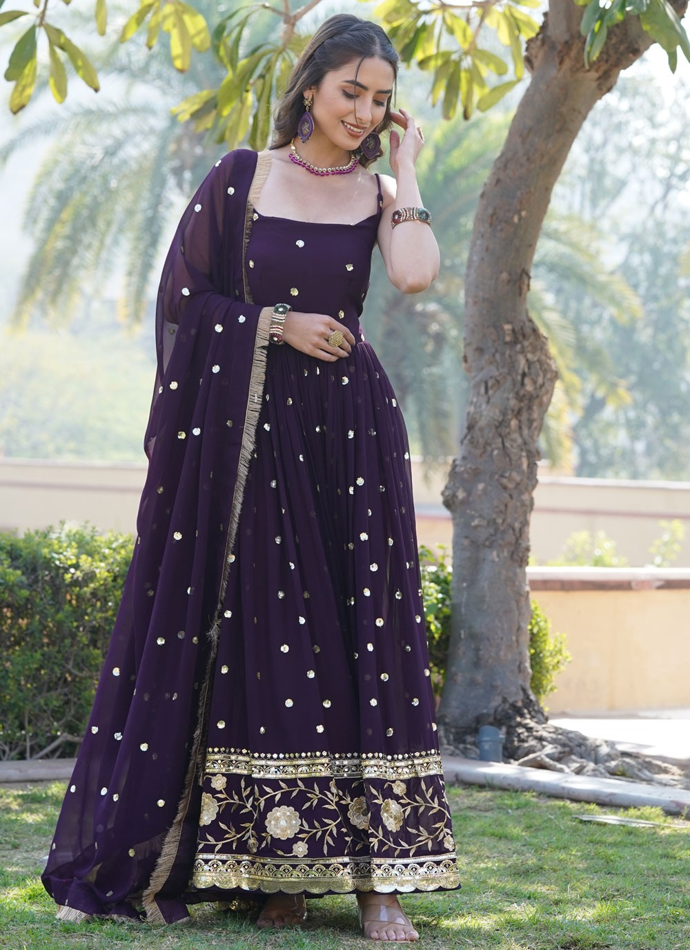Faux Georgette Gown - G1383