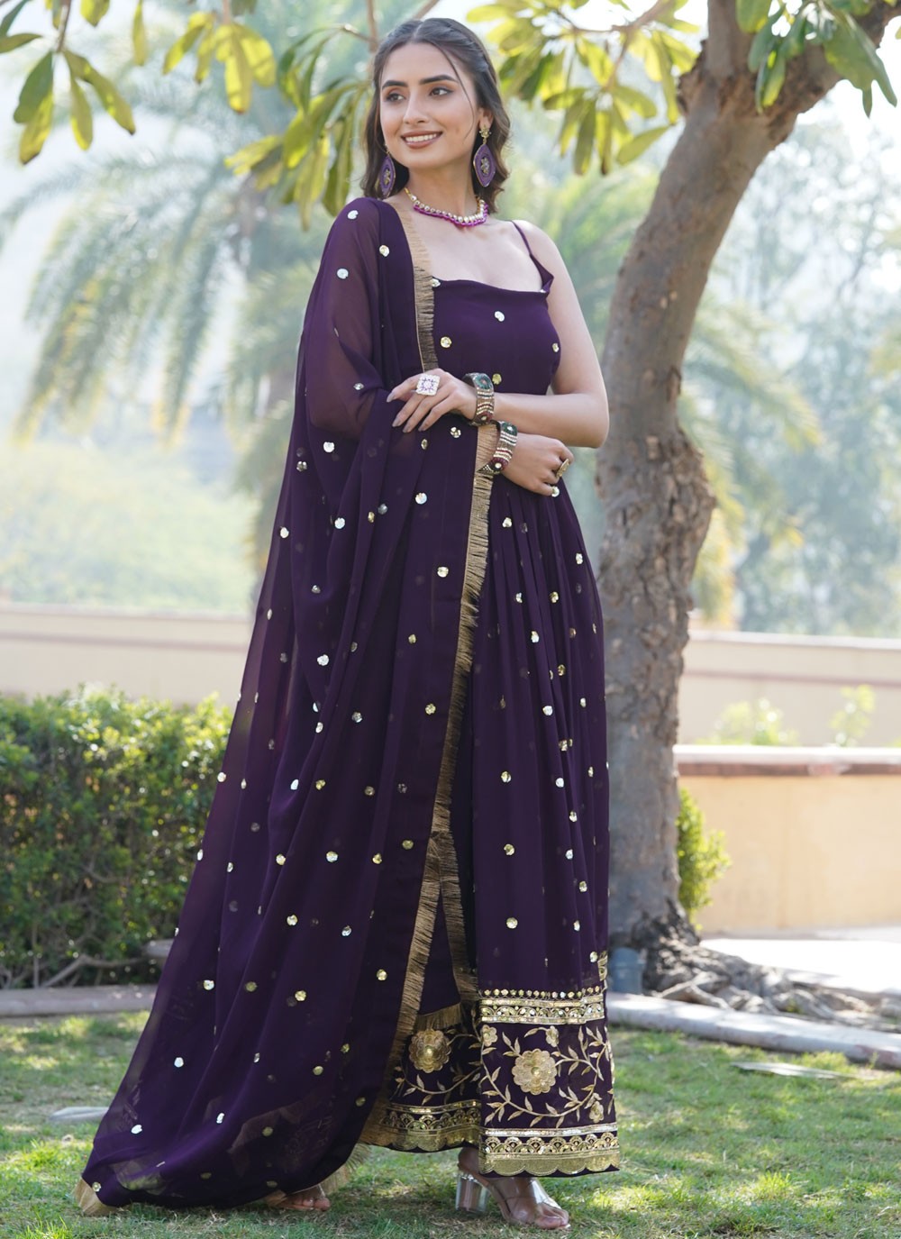 Faux Georgette Gown - G1383