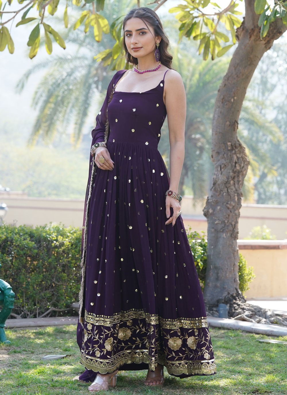 Faux Georgette Gown - G1383