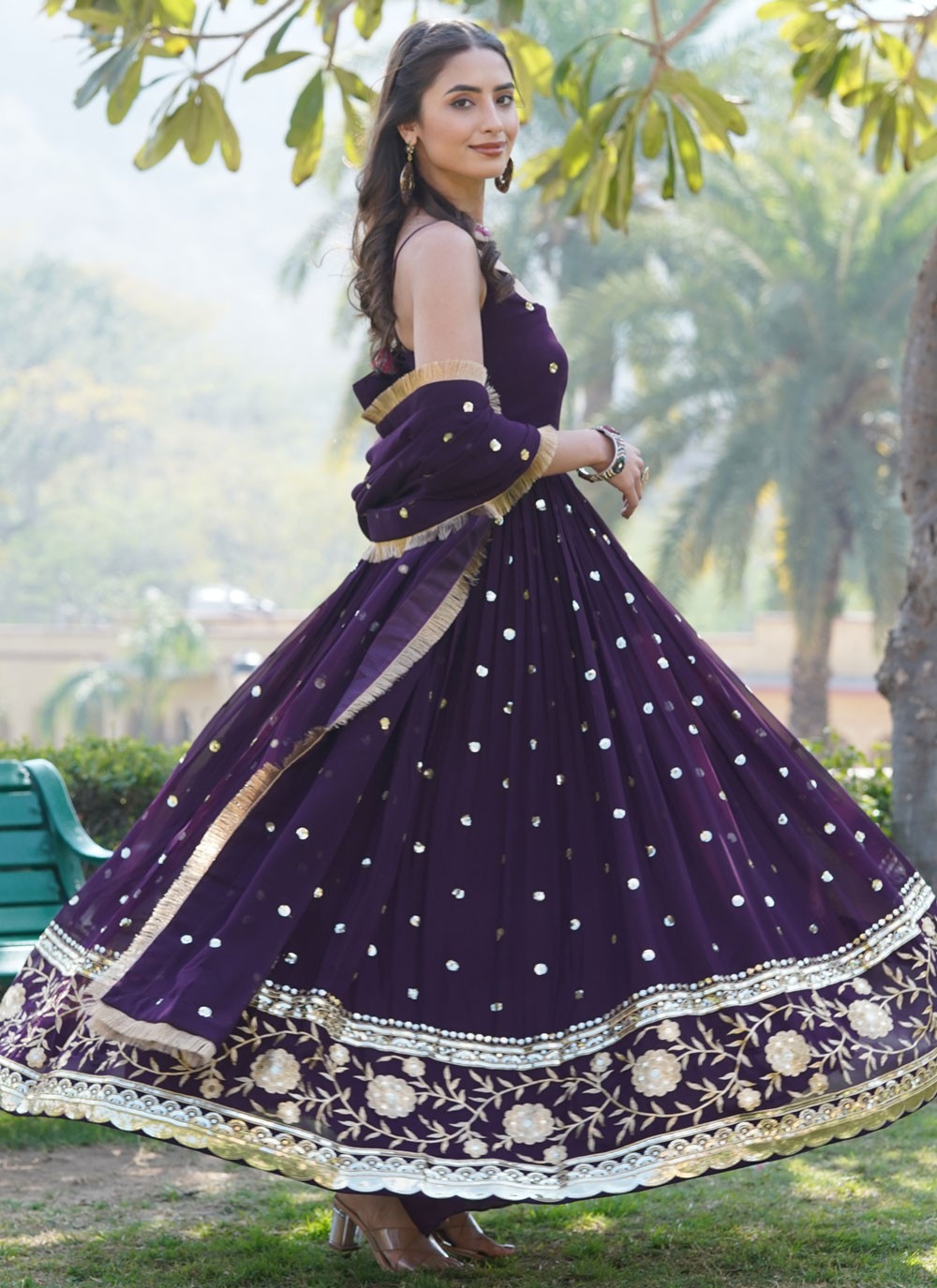 Faux Georgette Gown - G1383
