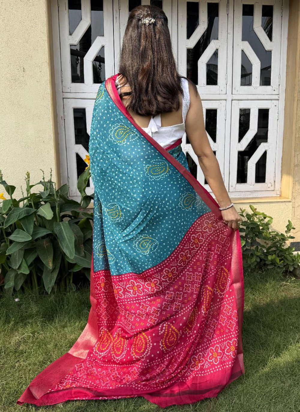Foliage Prints, Jacquard Work Jacquard Saree - S11775