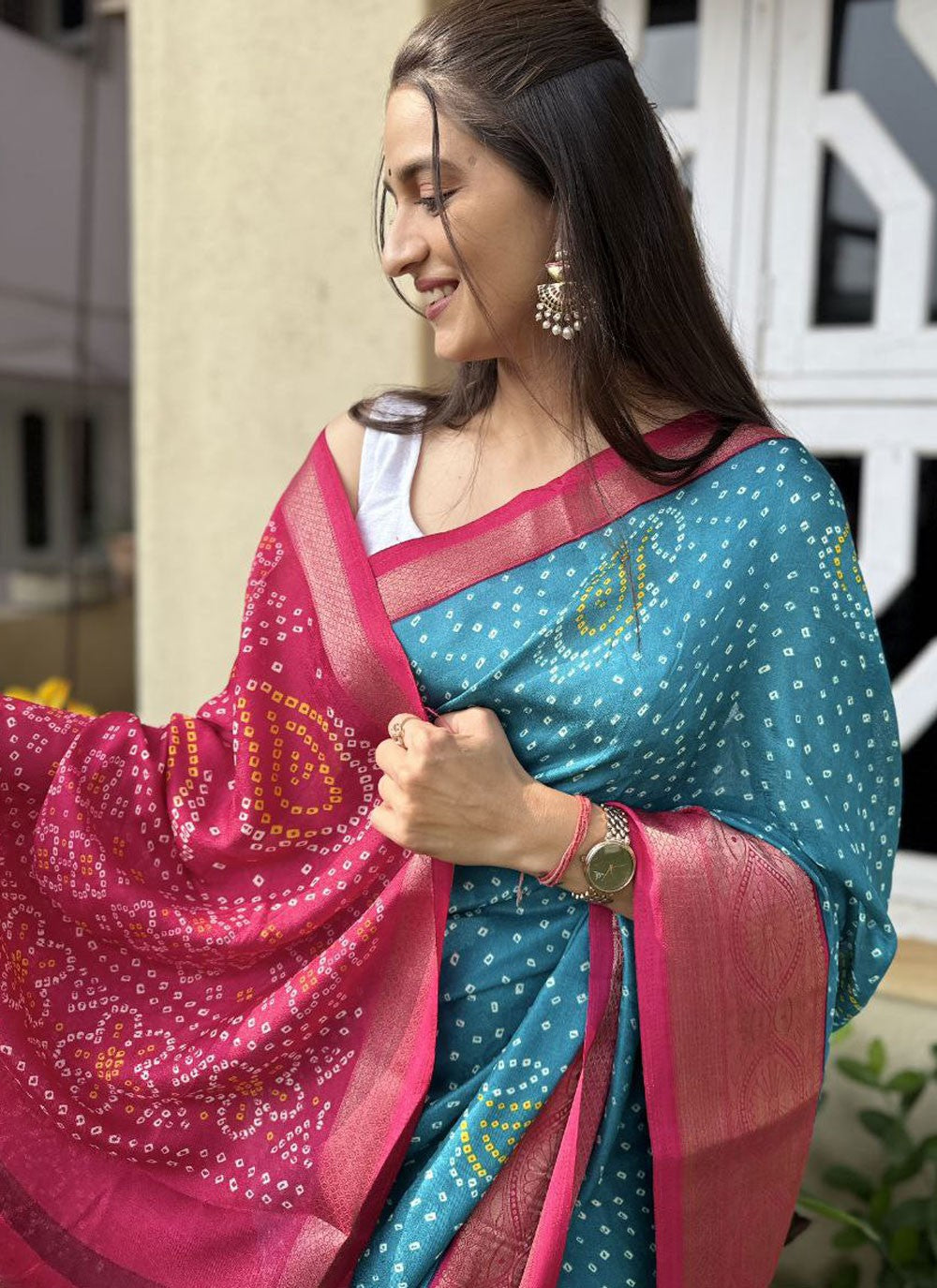 Foliage Prints, Jacquard Work Jacquard Saree - S11775