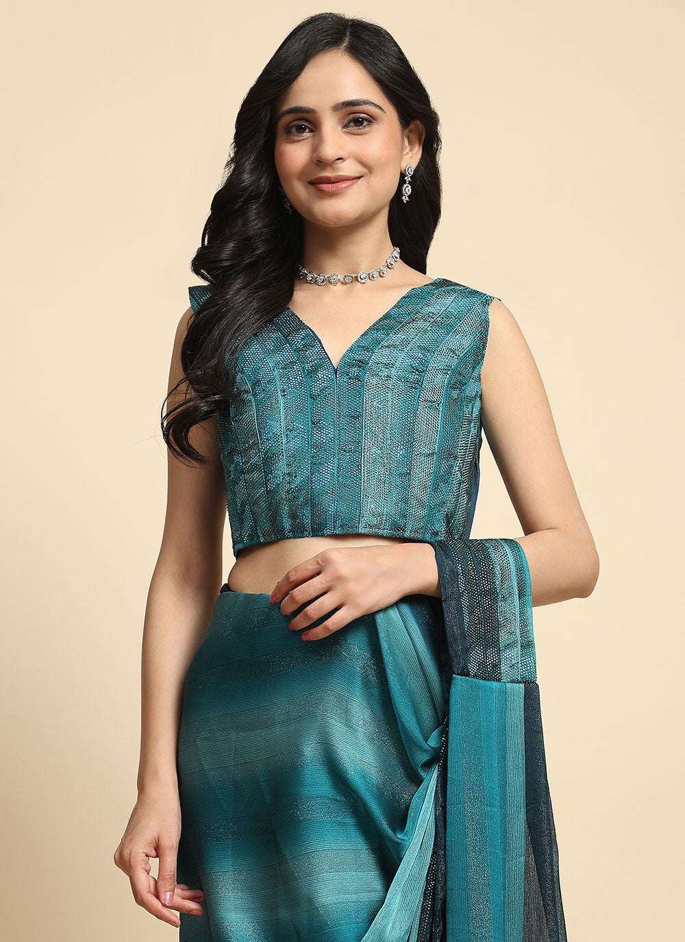 Classic Stones Satin Silk Saree - S7063