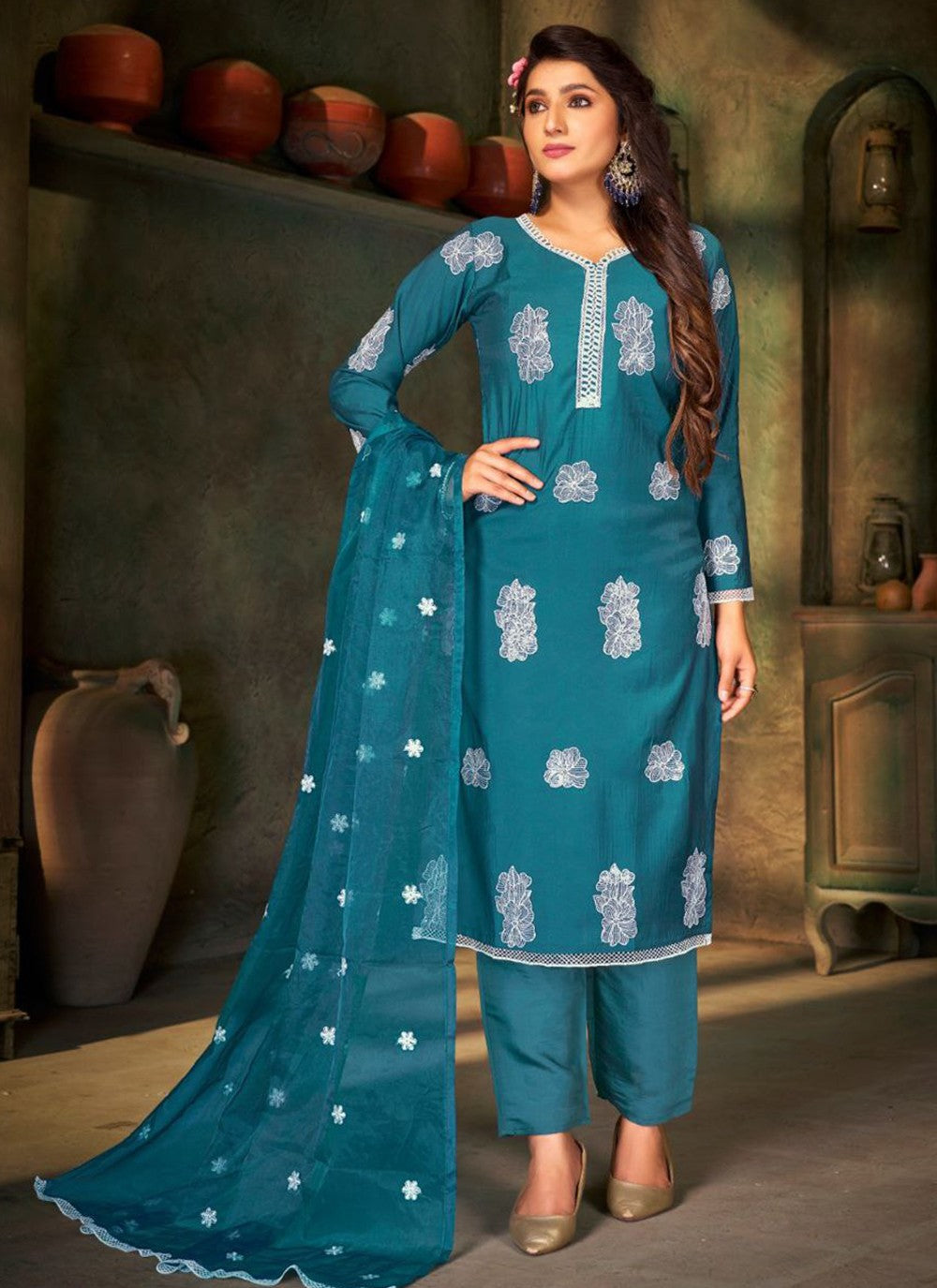 Silk Salwar Suit - T1248