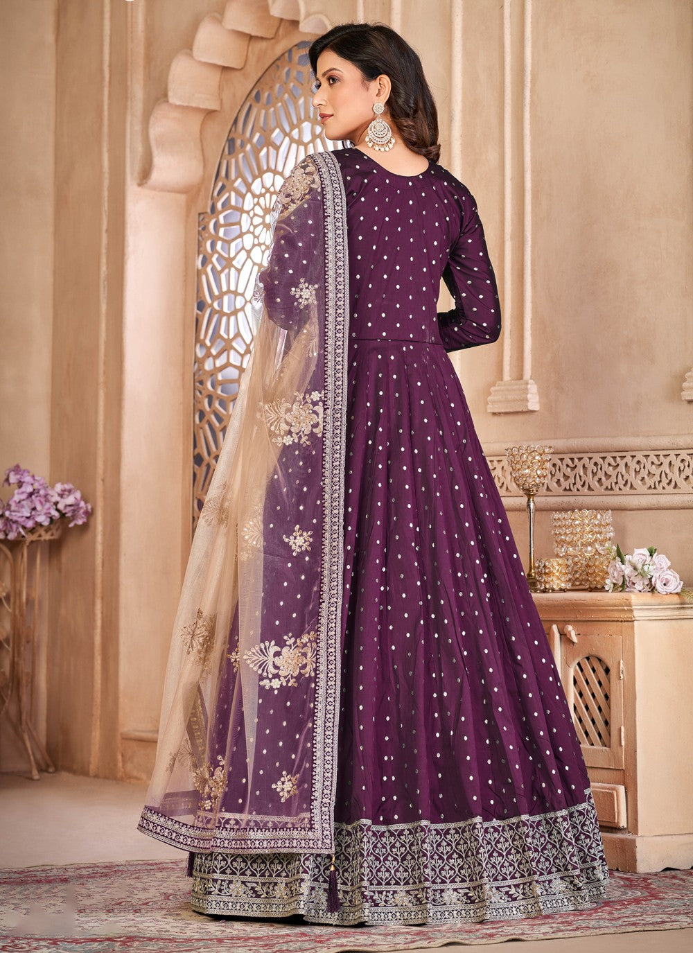 Tafeta Silk Salwar Suit - T1276