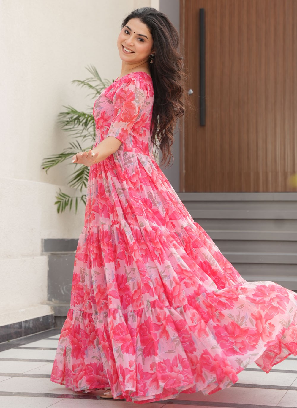 Faux Georgette Casual, Festival Gown G19876