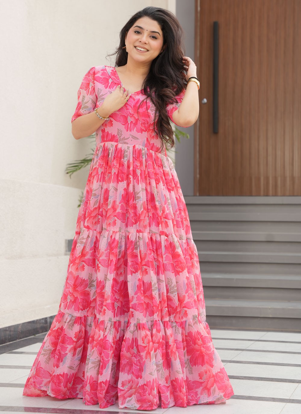 Faux Georgette Casual, Festival Gown G19876