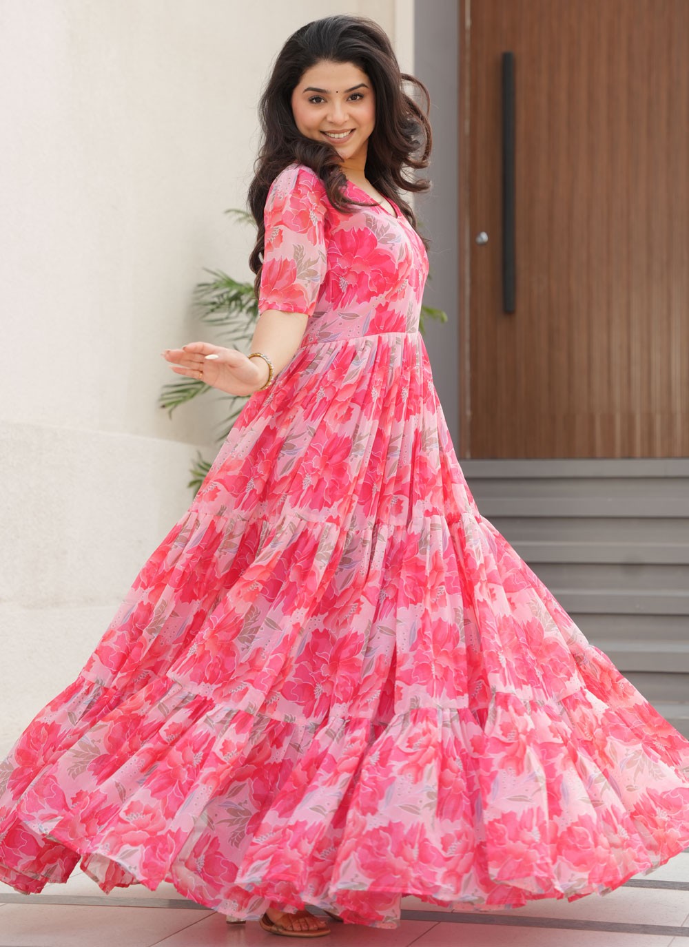 Faux Georgette Casual, Festival Gown G19876