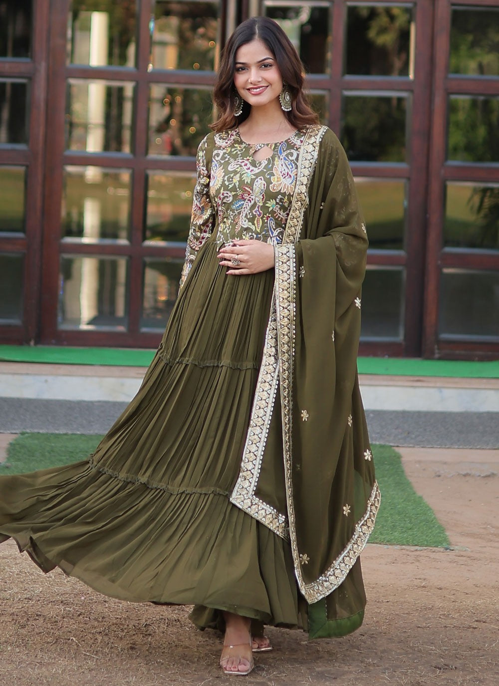 Faux Georgette Gown - G1354