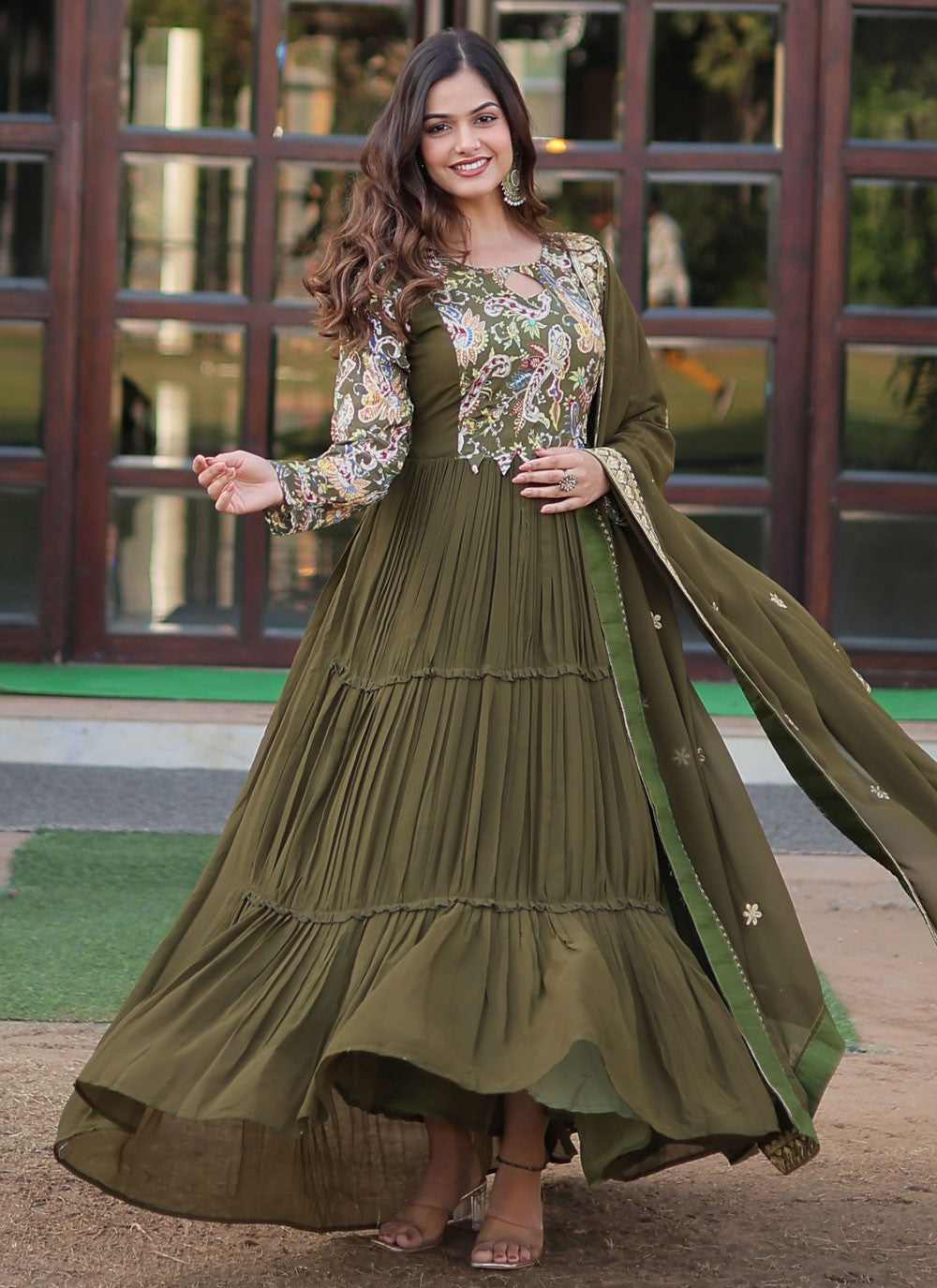 Faux Georgette Gown - G1354
