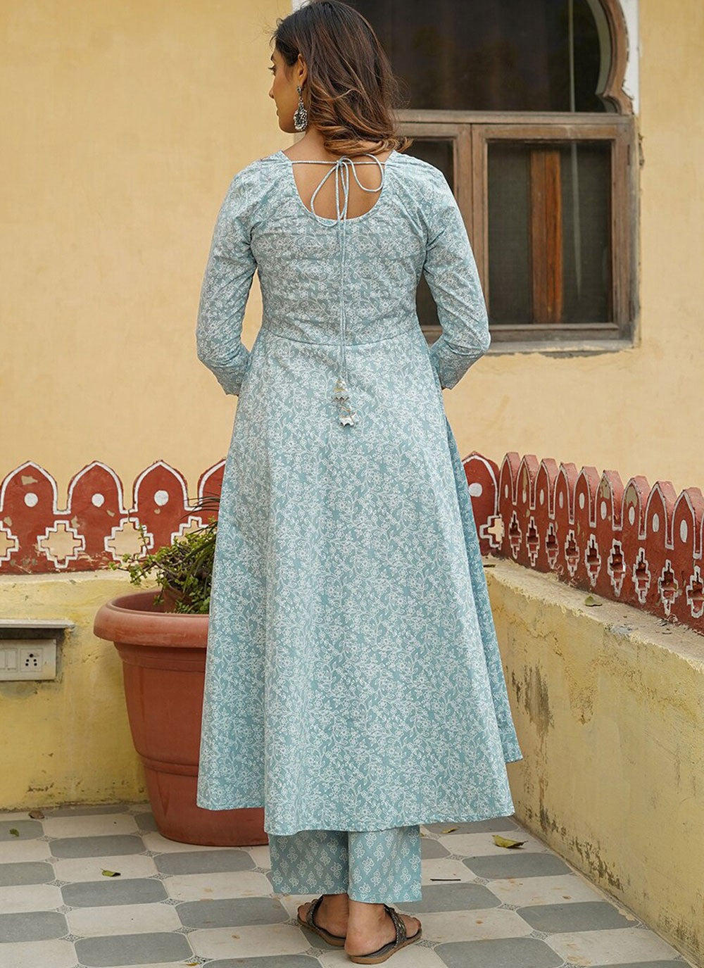 Salwar Suit Floral Printed Multi Colour Cotton T5207