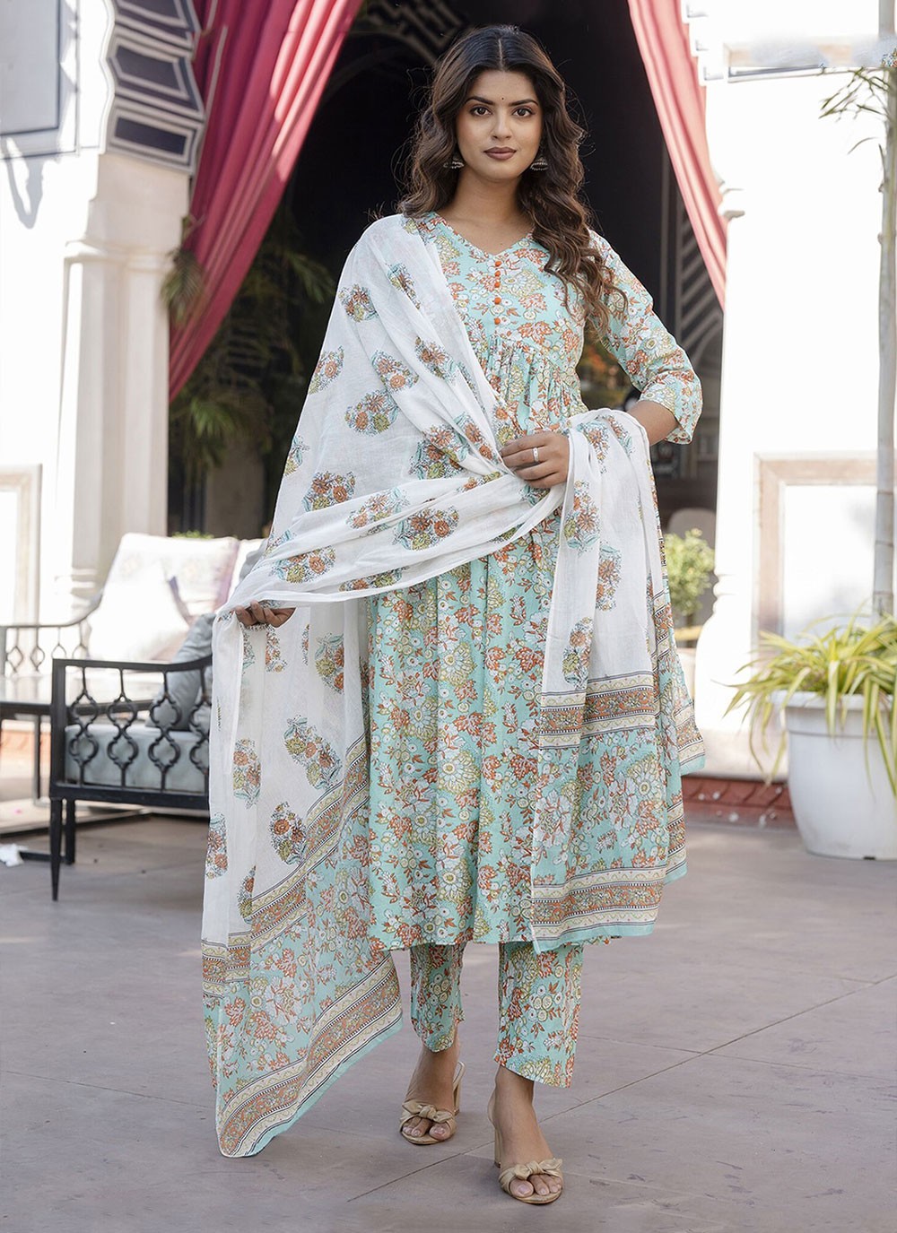 Cotton Anarkali - T2457