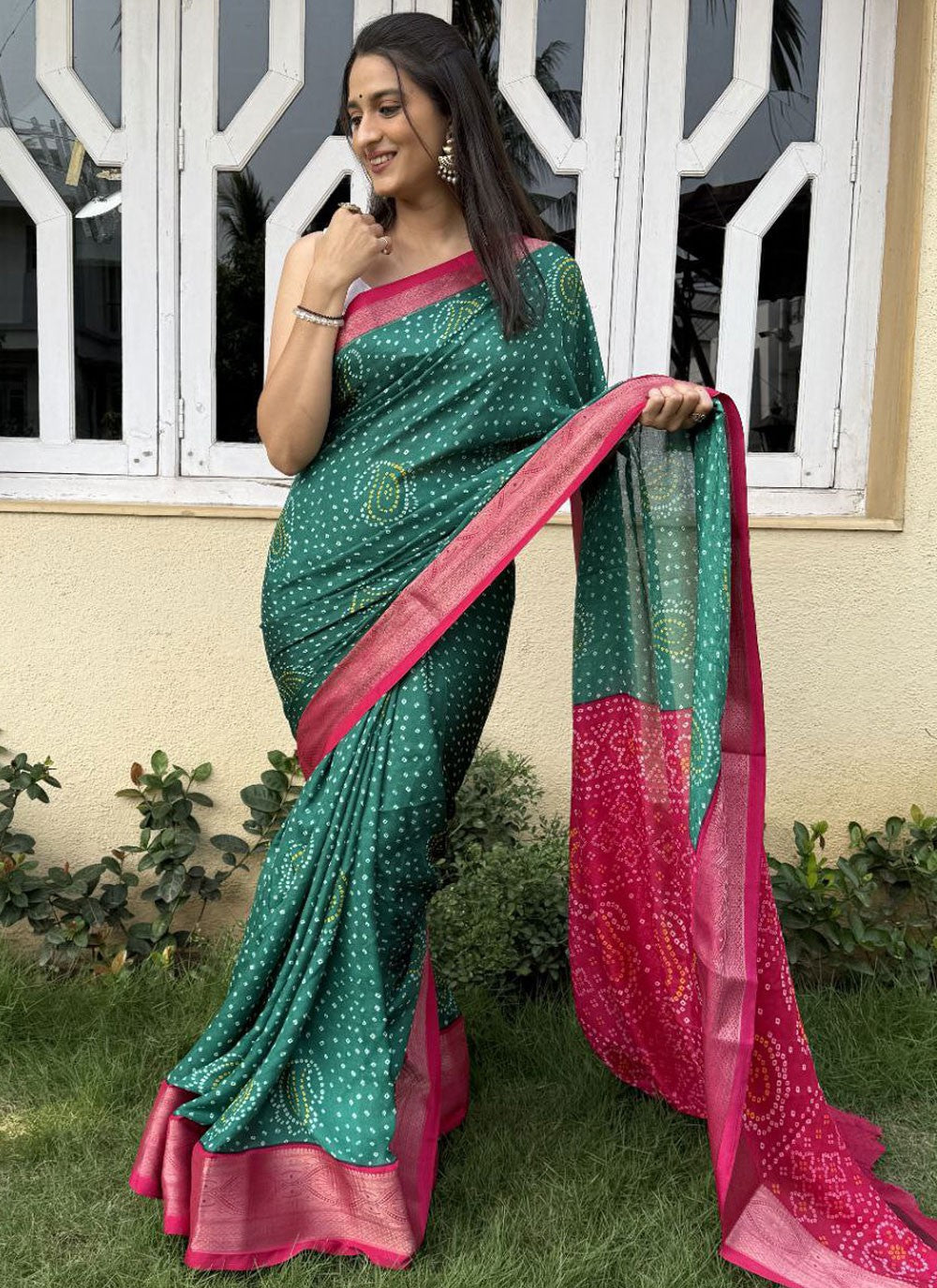 Foliage Prints, Jacquard Work Jacquard Saree - S11775