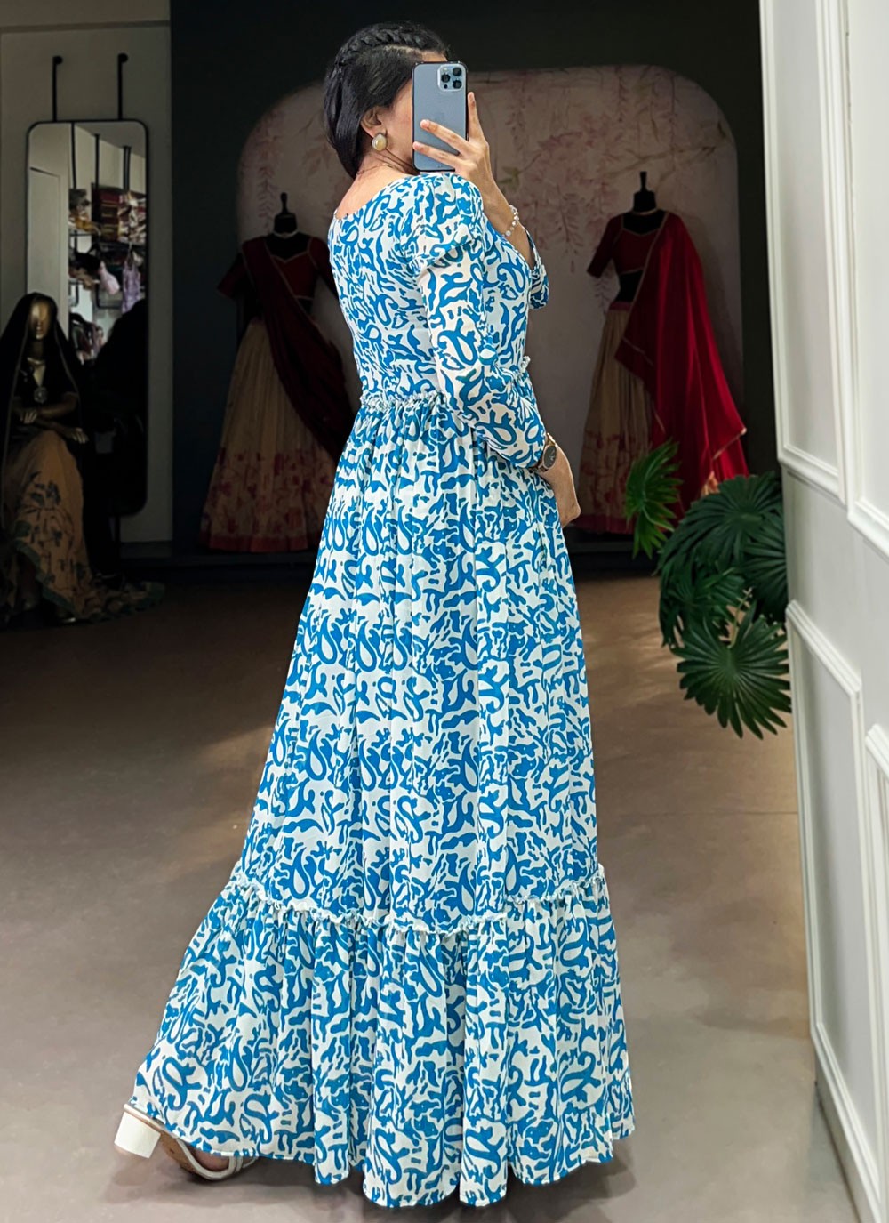Printed Georgette Gown - G1791