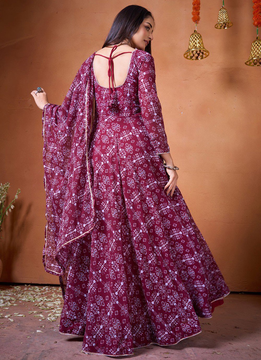 Lace Muslin Gown - G1806