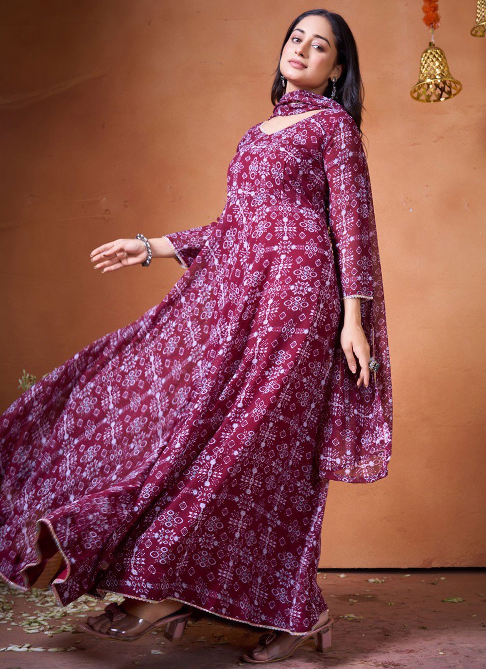 Lace Muslin Gown - G1806