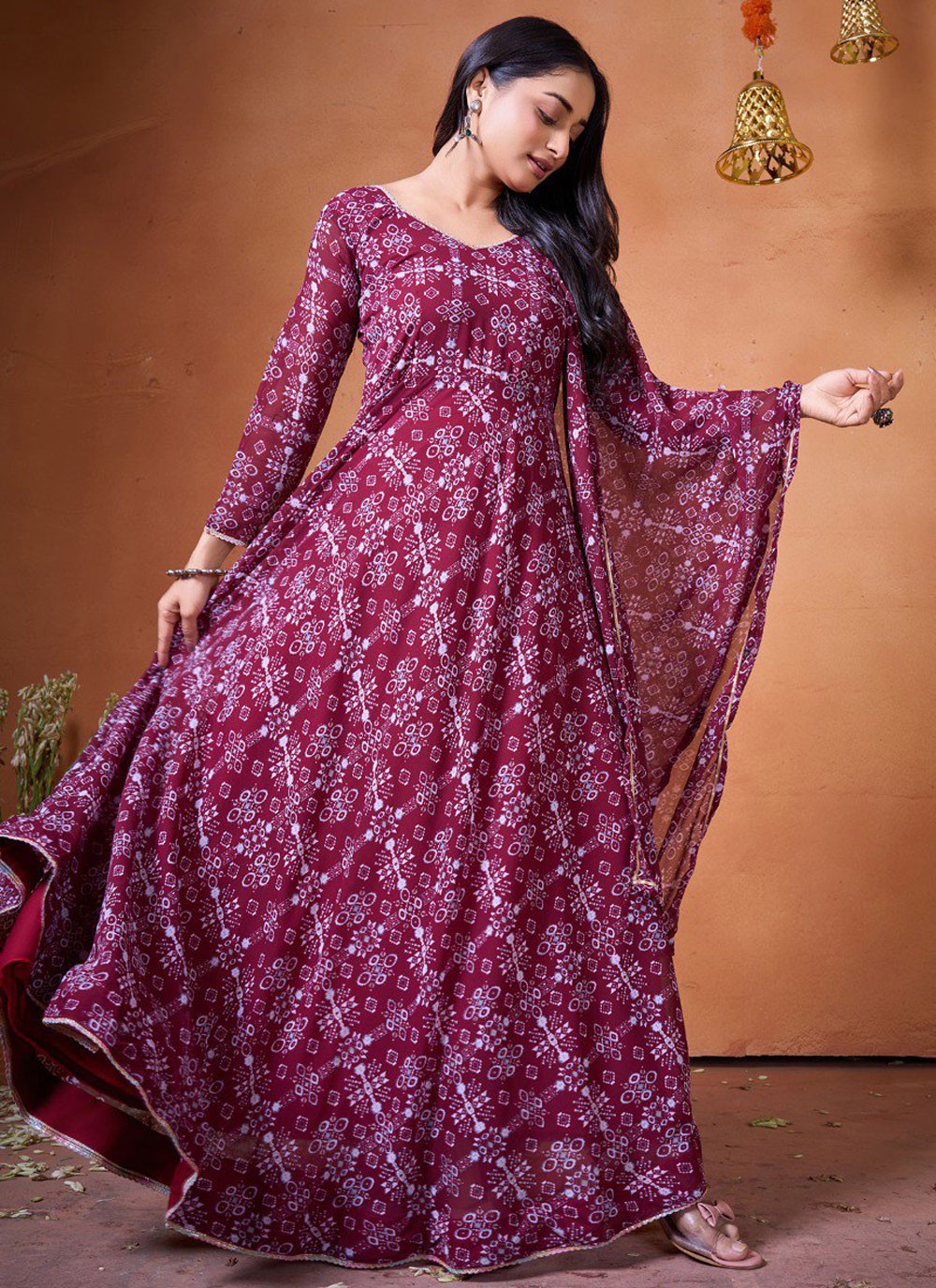 Lace Muslin Gown - G1806
