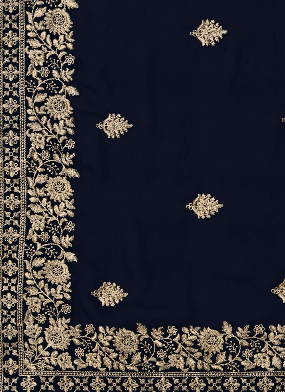 Classic Embroidered Georgette Saree - S4842