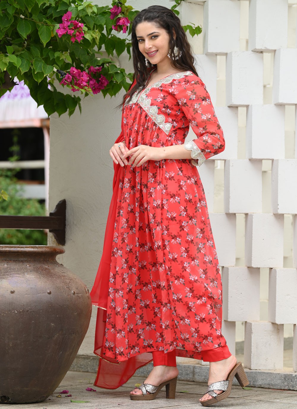Archive Embroidered, Fancy Work, Printed 316614 Pink T6771