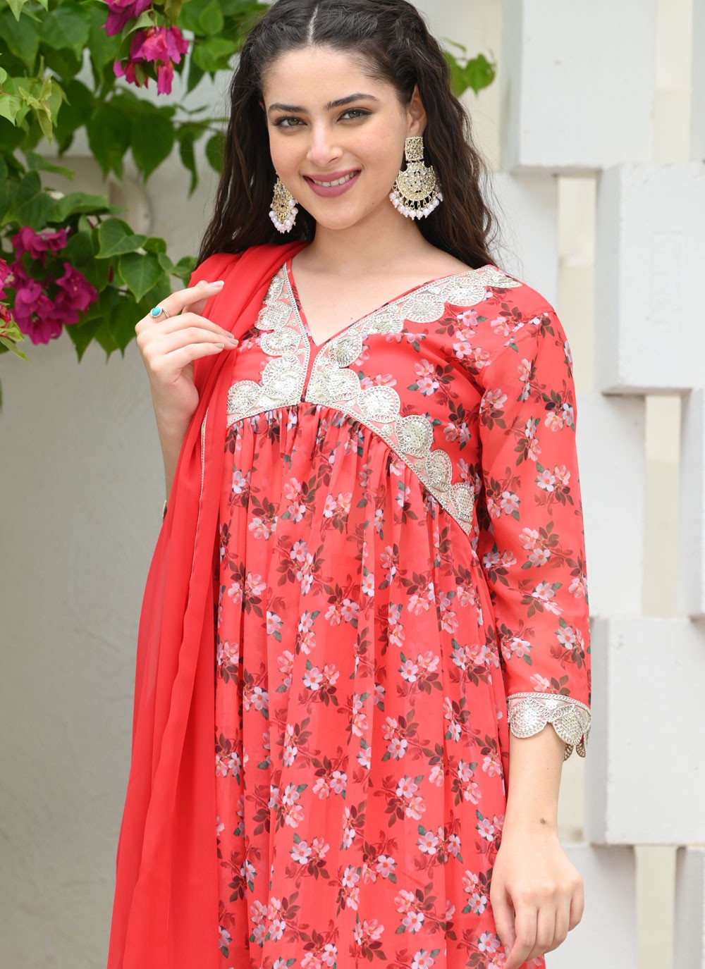 Archive Embroidered, Fancy Work, Printed 316614 Pink T6771