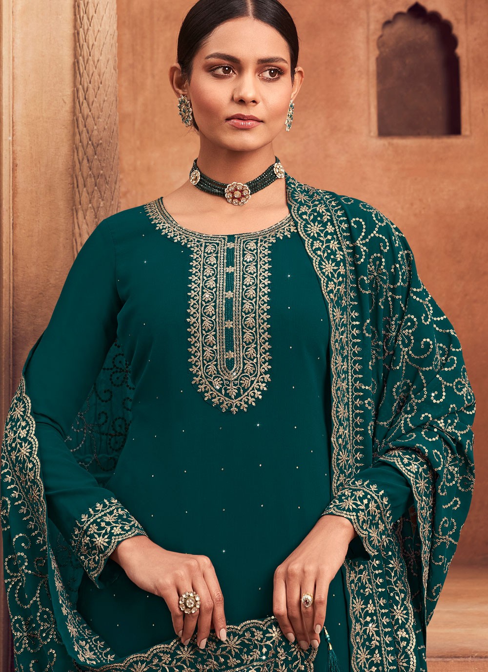 Georgette Salwar Suit - T943
