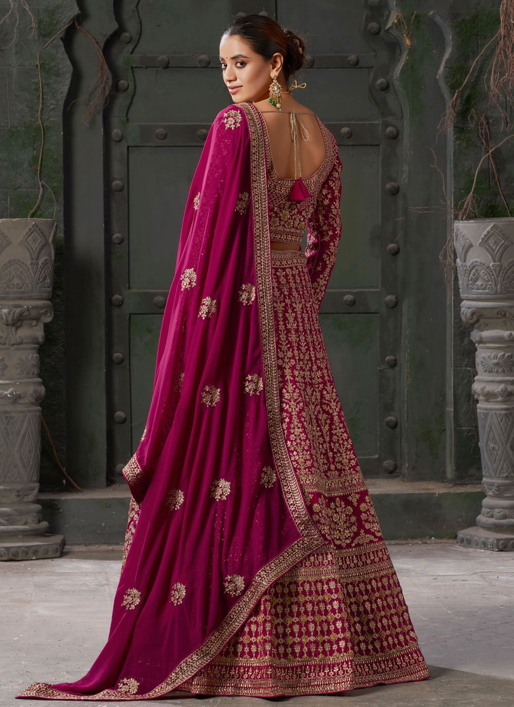 Cord Georgette Readymade Lehenga Choli - L2154