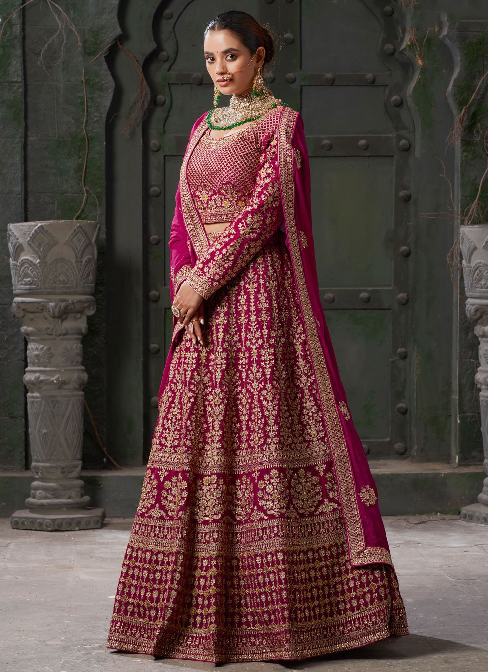 Cord Georgette Readymade Lehenga Choli - L2154