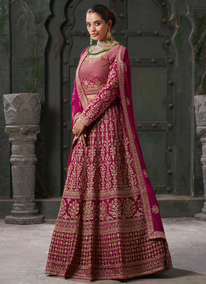 Cord Georgette Readymade Lehenga Choli - L2154