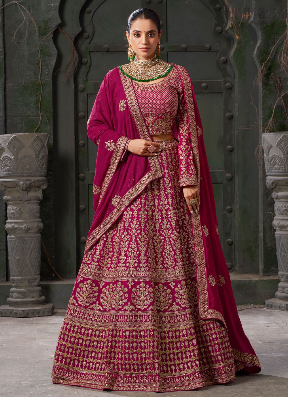 Cord Georgette Readymade Lehenga Choli - L2154