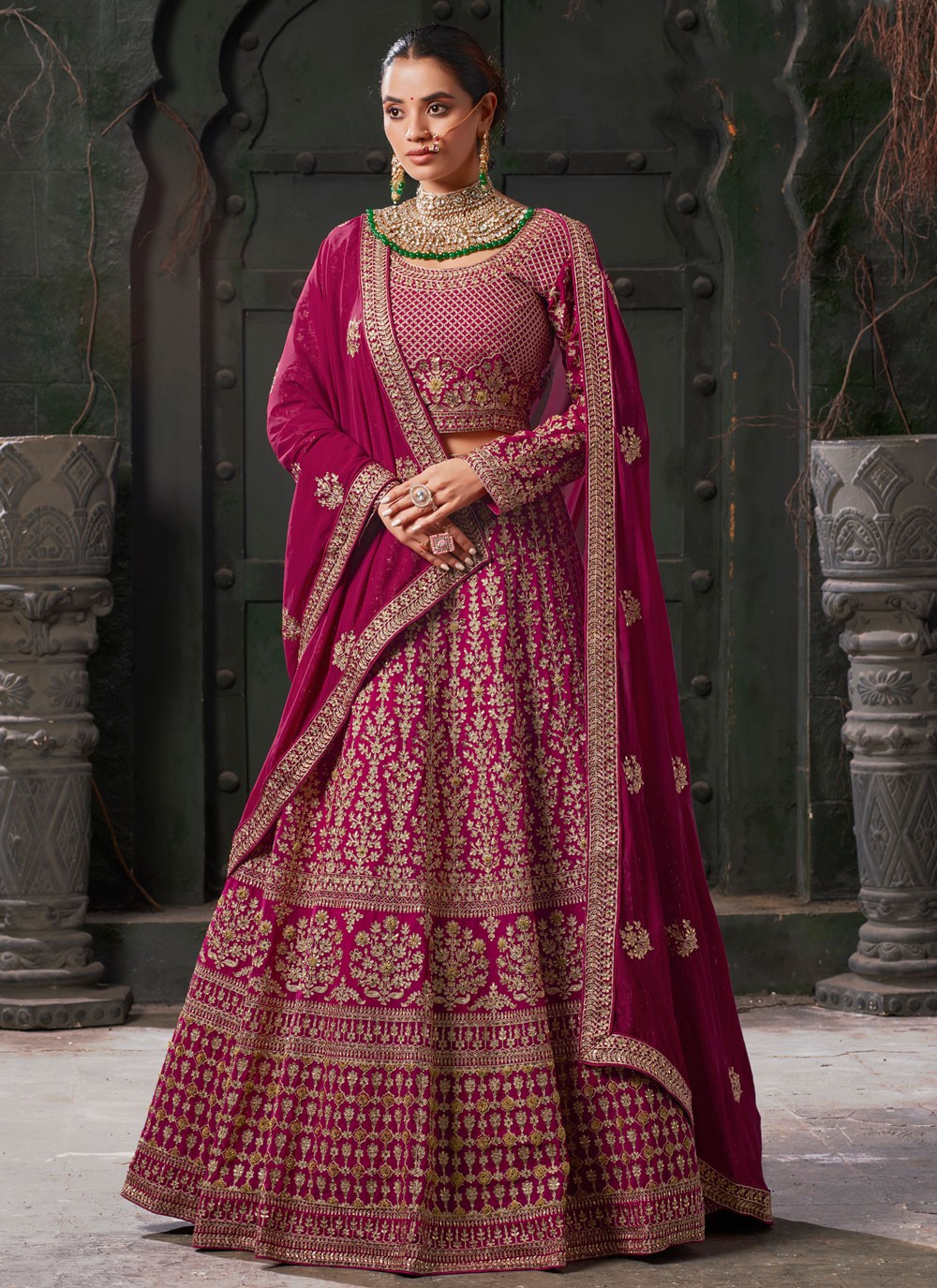 Cord Georgette Readymade Lehenga Choli - L2154