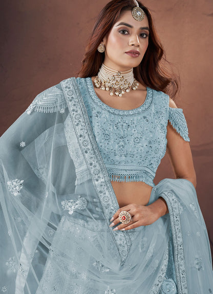 Embroidered Georgette Readymade Lehenga Choli - L2156