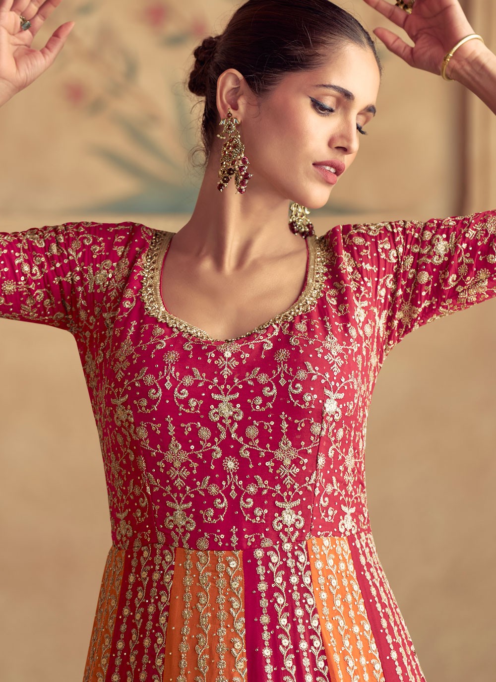Embroidered Georgette Gown - G1863