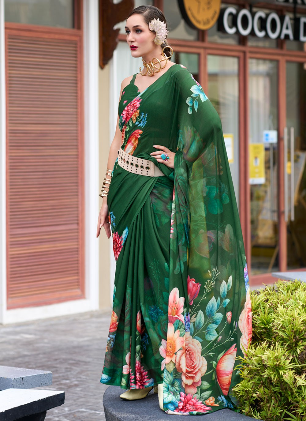 Classic Printed Georgette Saree - S8824
