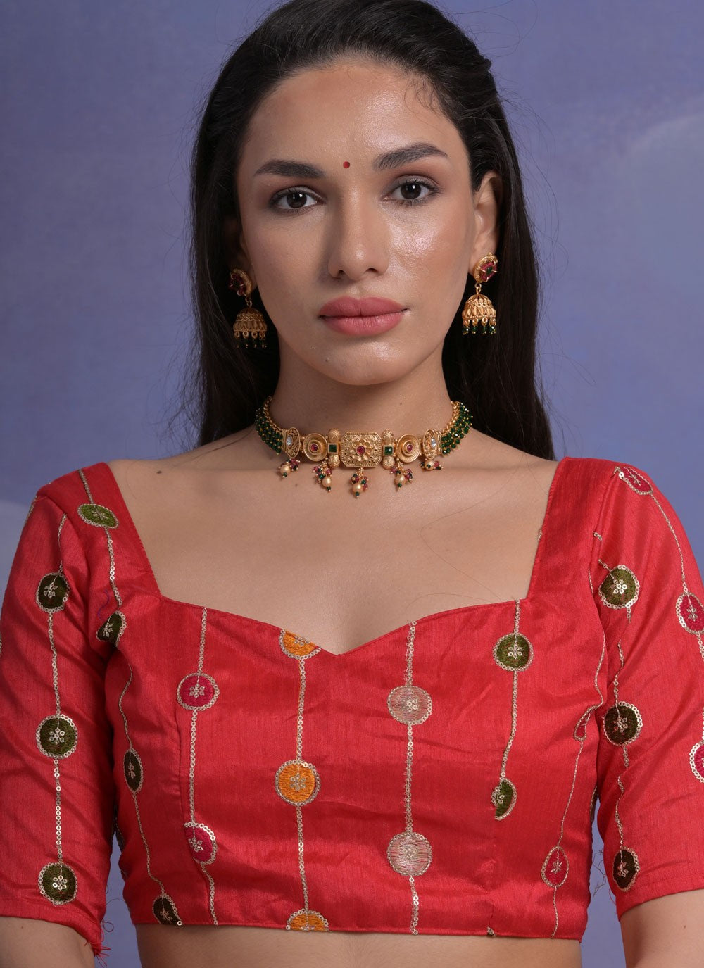 Contemporary Border Work Georgette Saree - S5203
