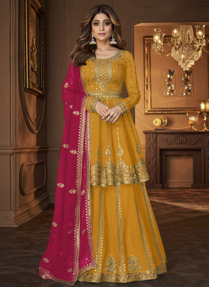 Embroidered Georgette A - Line Lehenga - L2333
