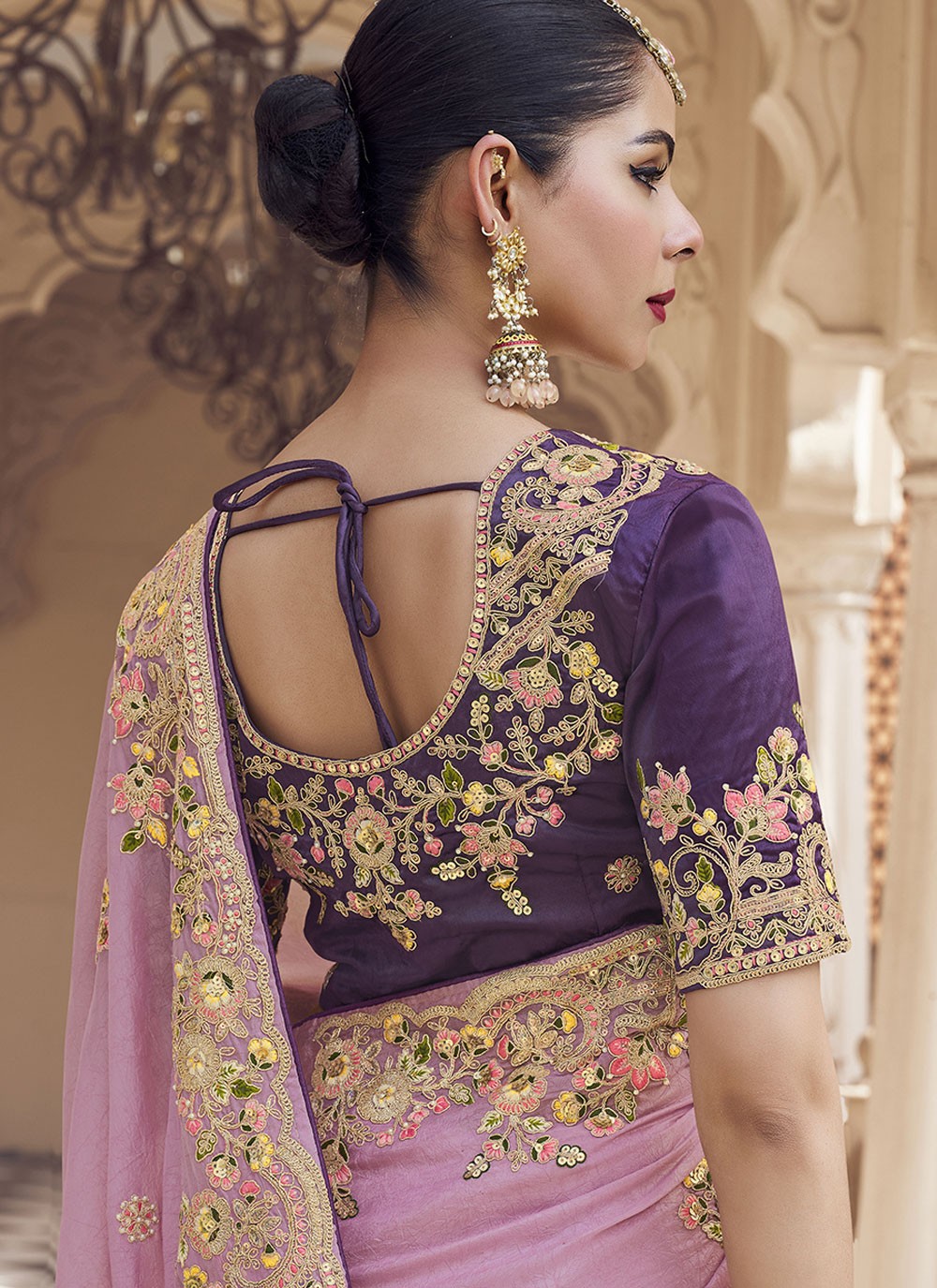Cord Crush Magenta Saree S14131