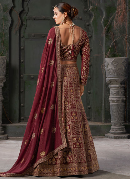 Cord Georgette Readymade Lehenga Choli - L2154