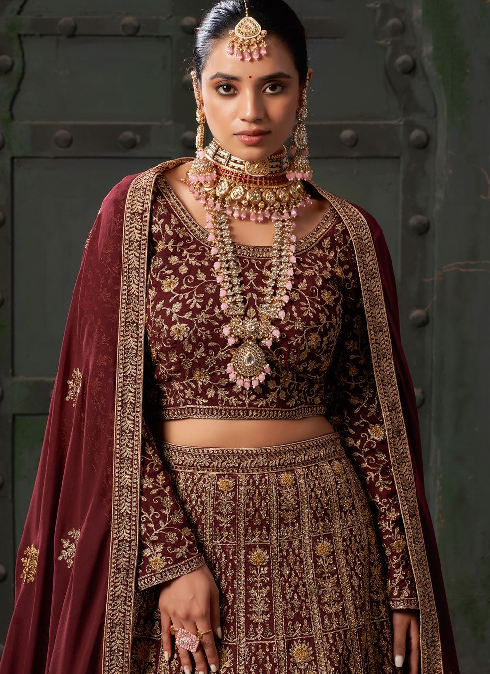 Cord Georgette Readymade Lehenga Choli - L2154