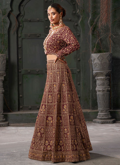 Cord Georgette Readymade Lehenga Choli - L2154