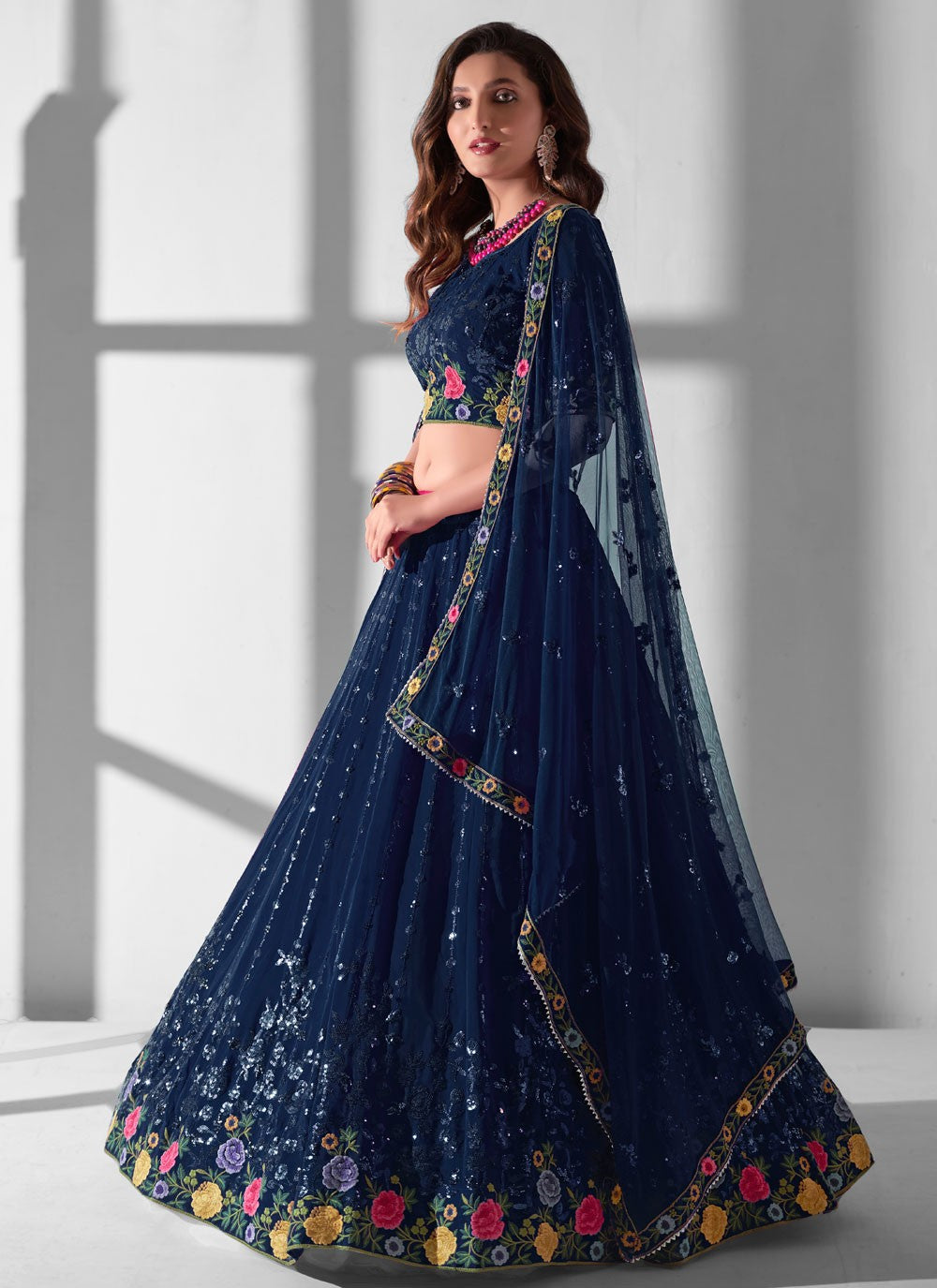 Embroidered Georgette A - Line Lehenga - L2072