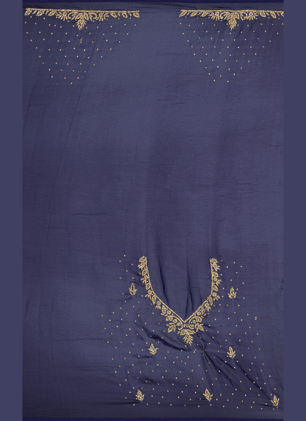 Classic Hand Embroidery Brasso Saree - S4738