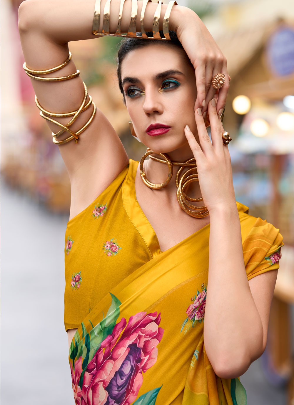 Classic Printed Georgette Saree - S8824