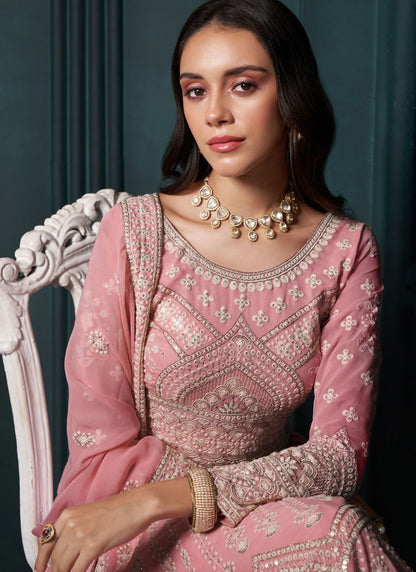 Embroidered Georgette A - Line Lehenga - L2407