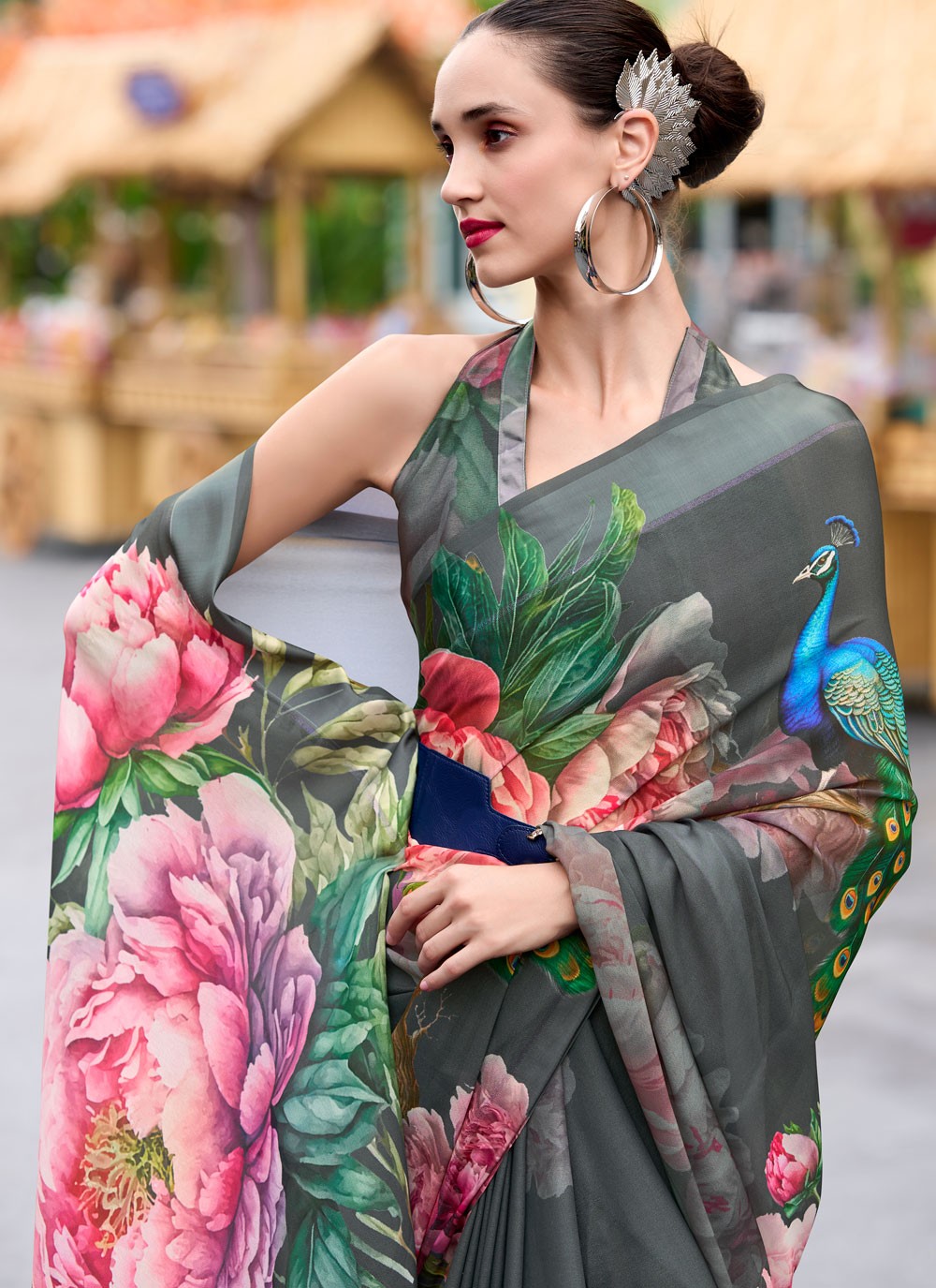 Classic Printed Georgette Saree - S8824