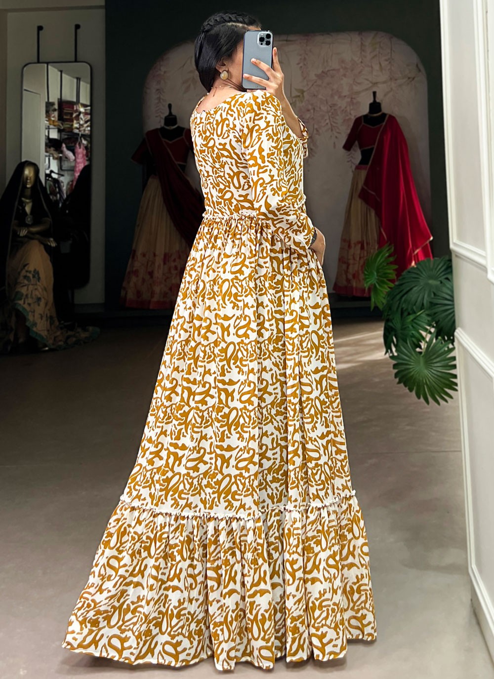 Printed Georgette Gown - G1791