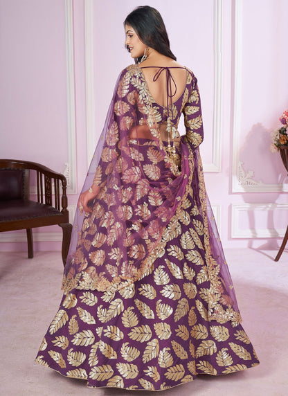 Embroidered Net A - Line Lehenga - L2142