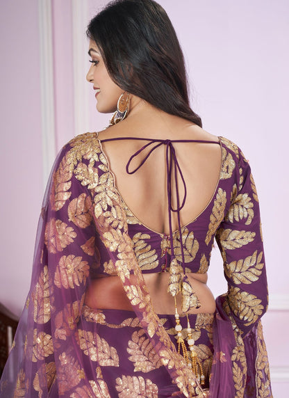 Embroidered Net A - Line Lehenga - L2142